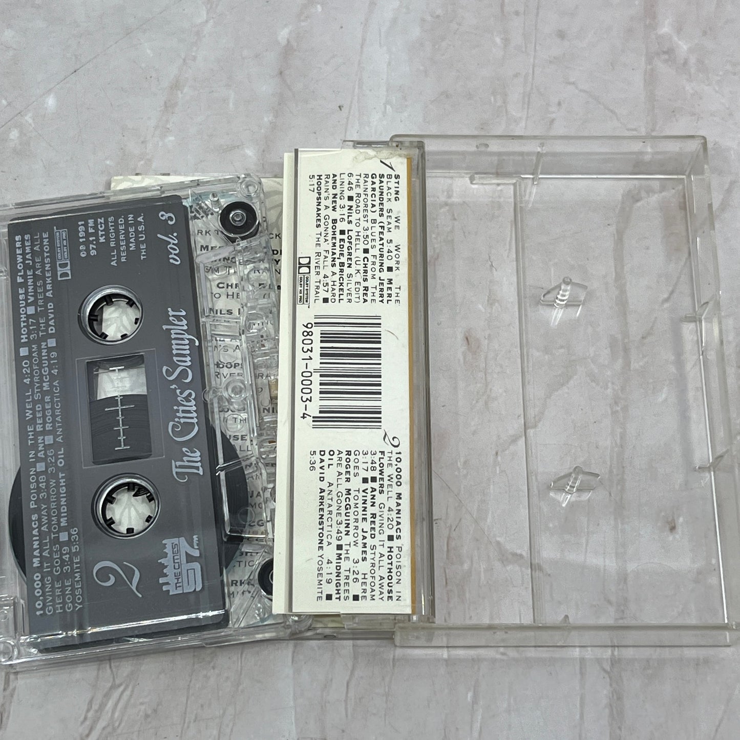 1991 Cities Sampler Vol. 3 Songs for the Earth Cassette Tape TH9-C2