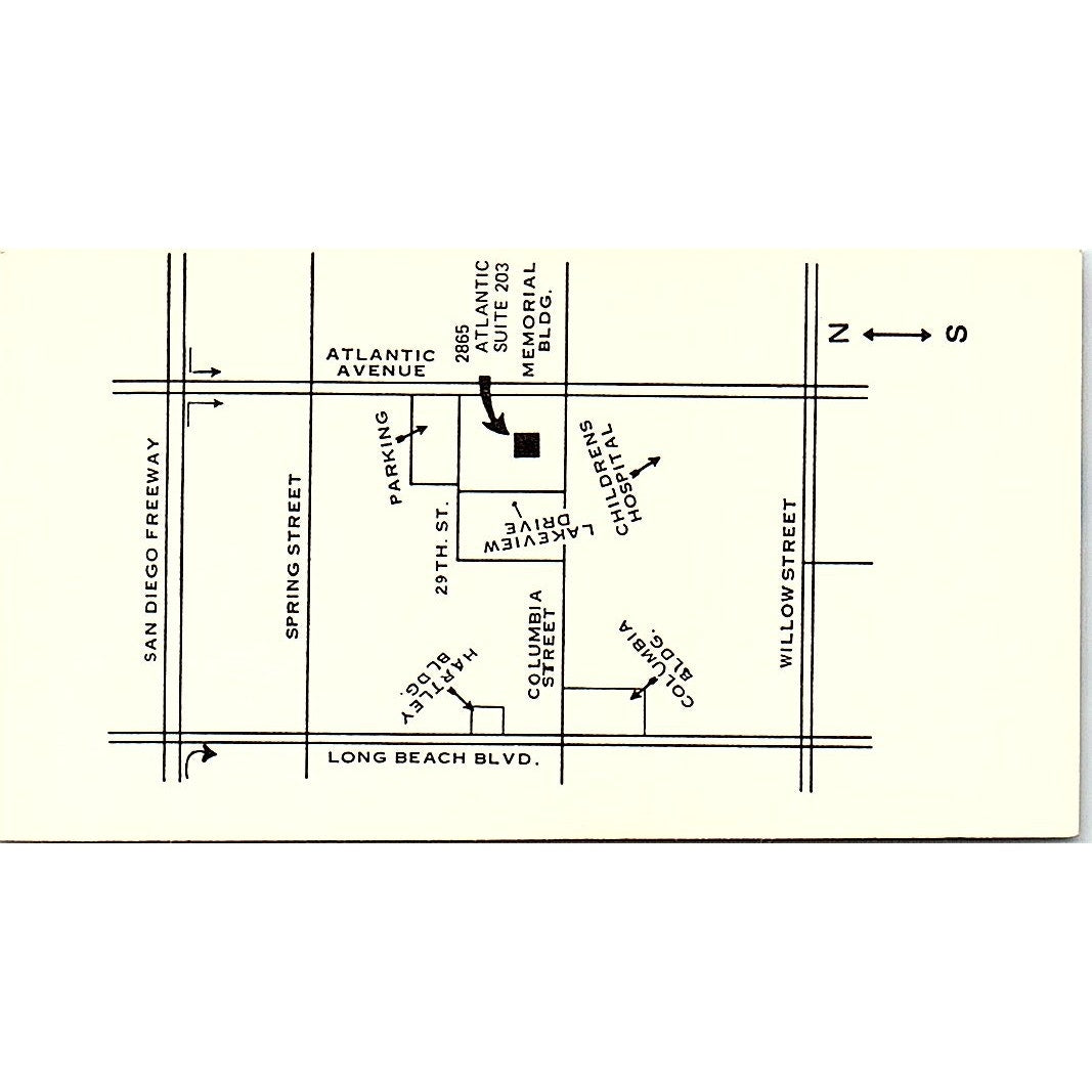 Jennings Regional Laboratory Pathology Long Beach Vintage Business Card SD9-B11