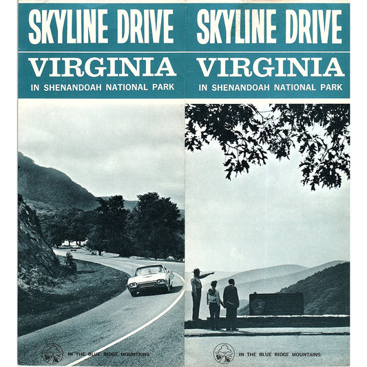 Skyline Drive Virginia Shenandoah National Park 1960s Travel Brochure TH2-TB3