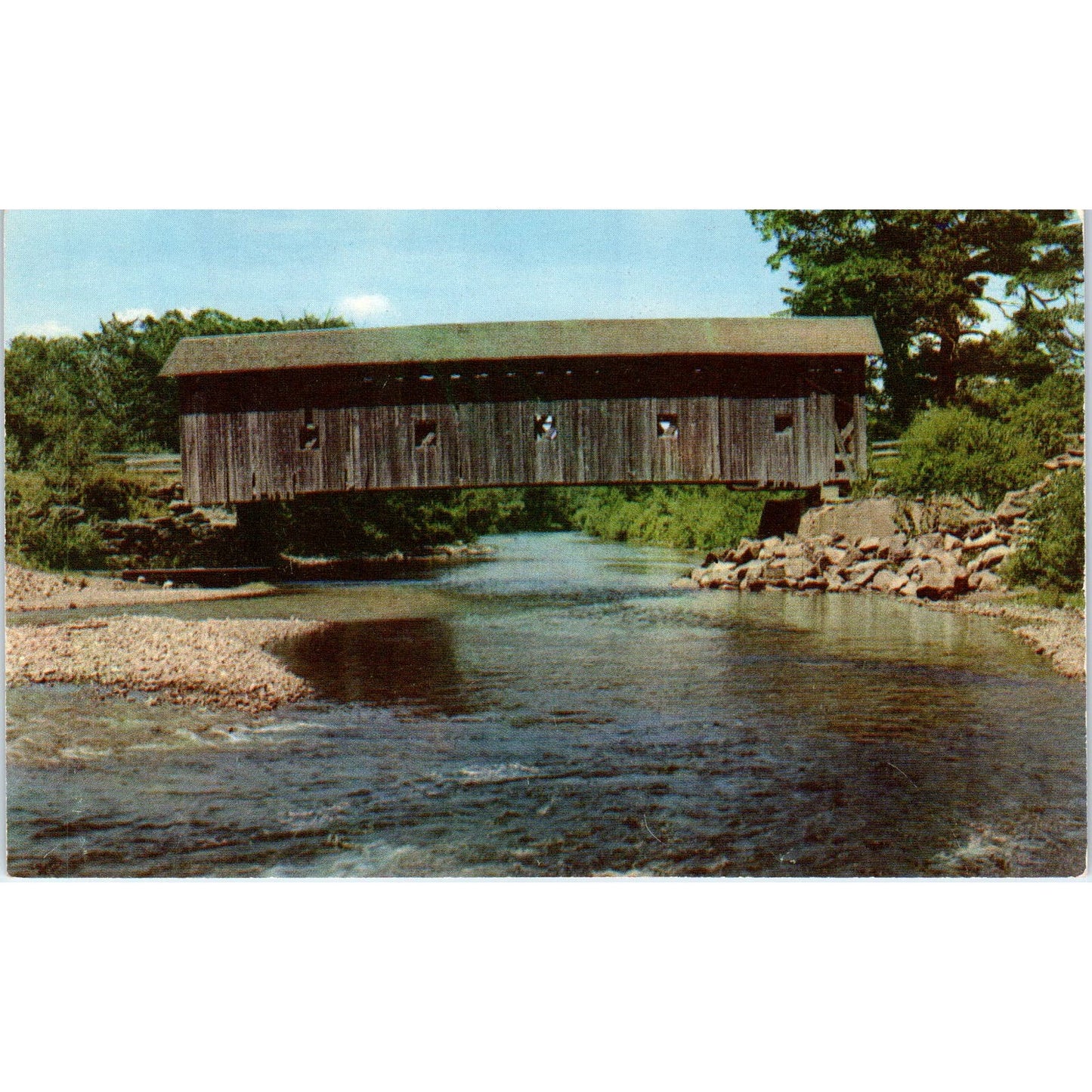 Arlington Vermont Covered Bridge Postcard PC7