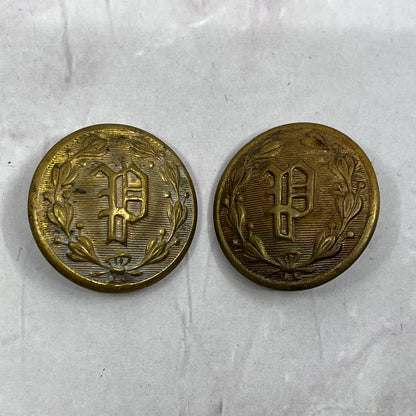 Set of 2 Antique Brass Postal Worker Uniform Buttons Superior Quality SC1