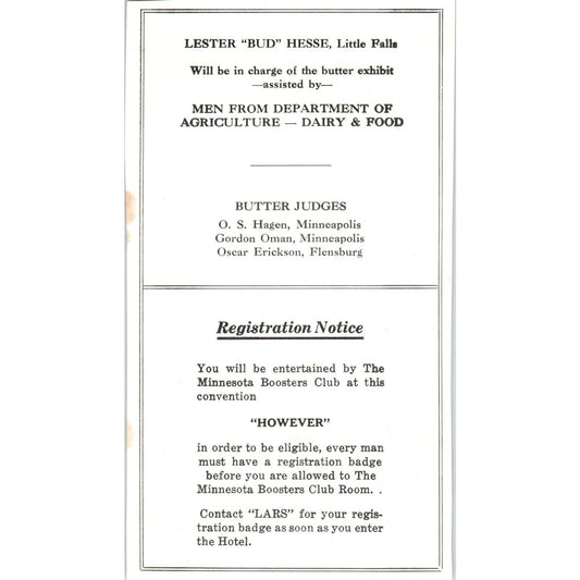Butter Exhibit Lester Bud Hessee Little Falls MN 1953 Ad AE9-DC2