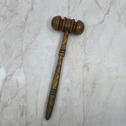 Vintage Solid Oak Judge Gavel Hammer Mallet 11" TJ4