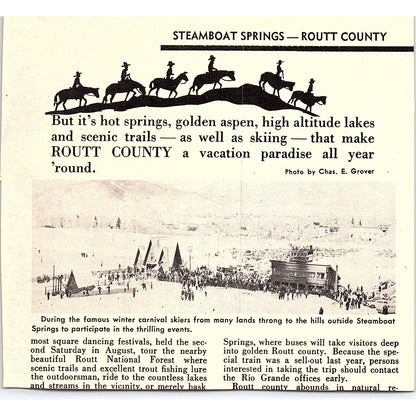 Royal Rest Motel Steamboat Springs CO 1958 Ad AG1-H4