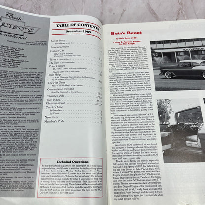 V-8 Air Cleaners - '55, '56, '57 Classic Chevy World Magazine - Dec 1989 M29