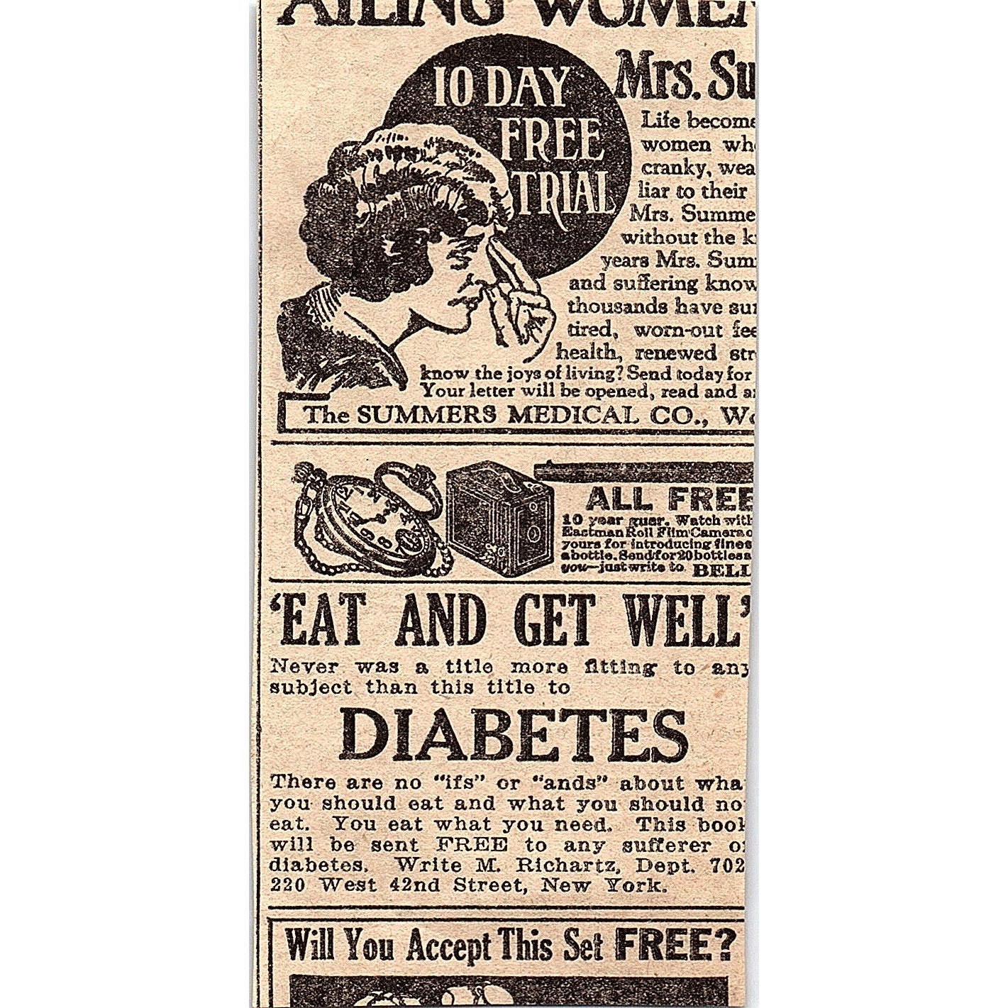 Dr. G.C. Young Peptopads Stomach Remedy Jackson MI 1926 Ad AG3-M2