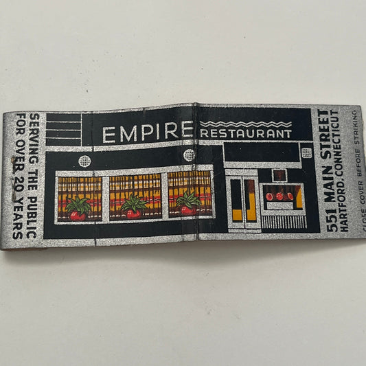 Empire Restaurant 551 Main St Hartford CT Vintage Matchbook Cover TB8-MB-5