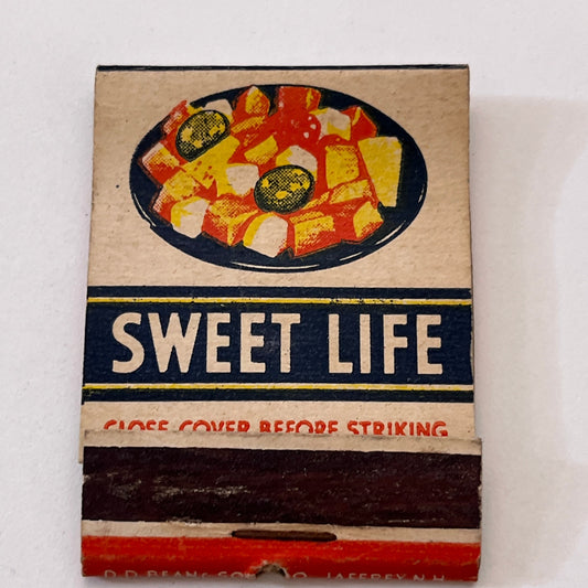 Sweet Life Quality Foods for Good Health Vintage Matchbook Cover TB8-MB3-7