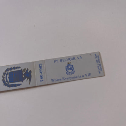 Essayons Club Ft. Belvoir VA Vintage Matchbook TB6-MB2-9
