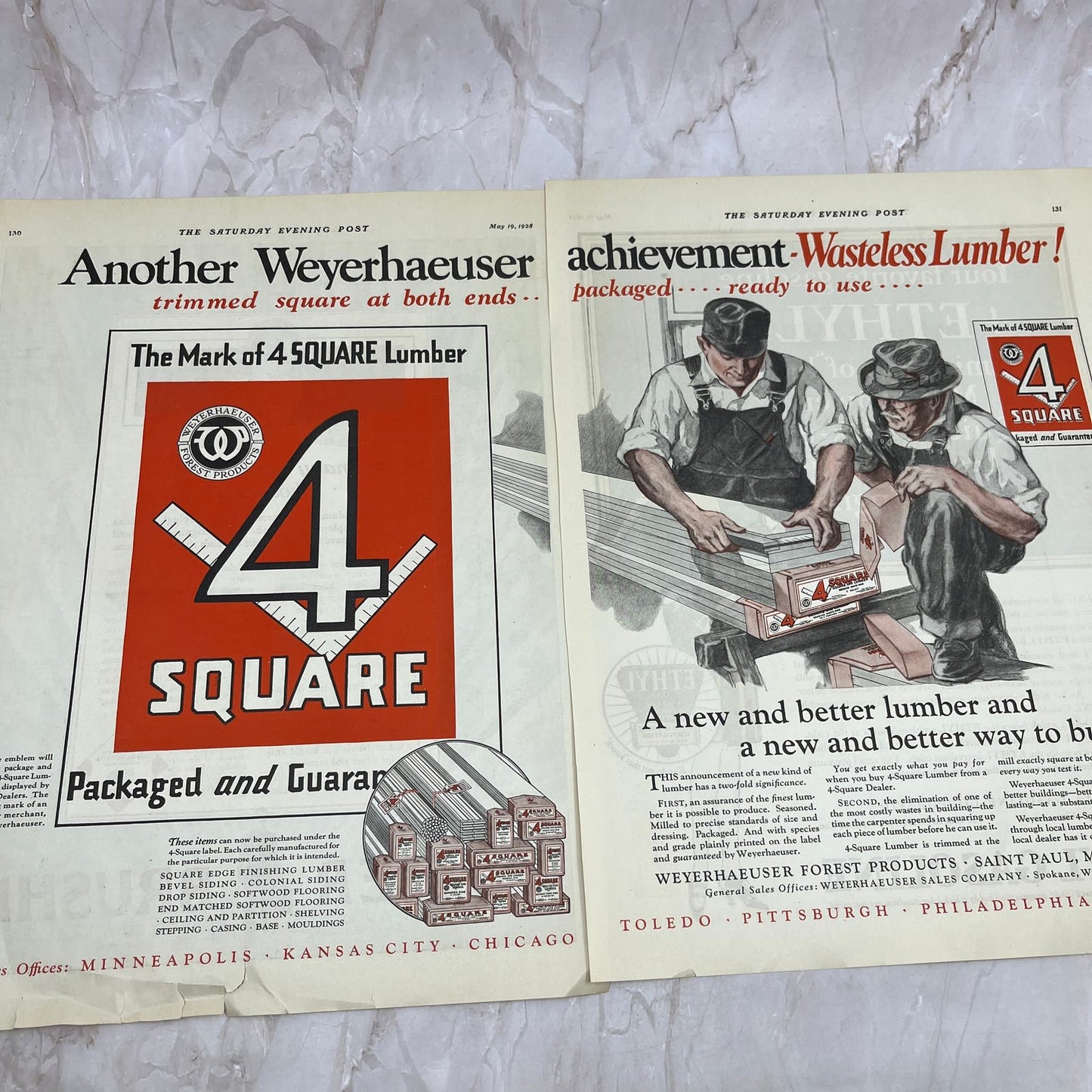 Weyerhaeuser Forest Products Wasteless Lumber St. Paul 1928 Advertisement FL6-8