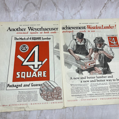 Weyerhaeuser Forest Products Wasteless Lumber St. Paul 1928 Advertisement FL6-8
