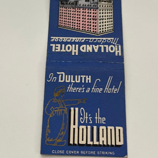 The Holland Hotel Duluth Minnesota Vintage Matchbook MB59-1