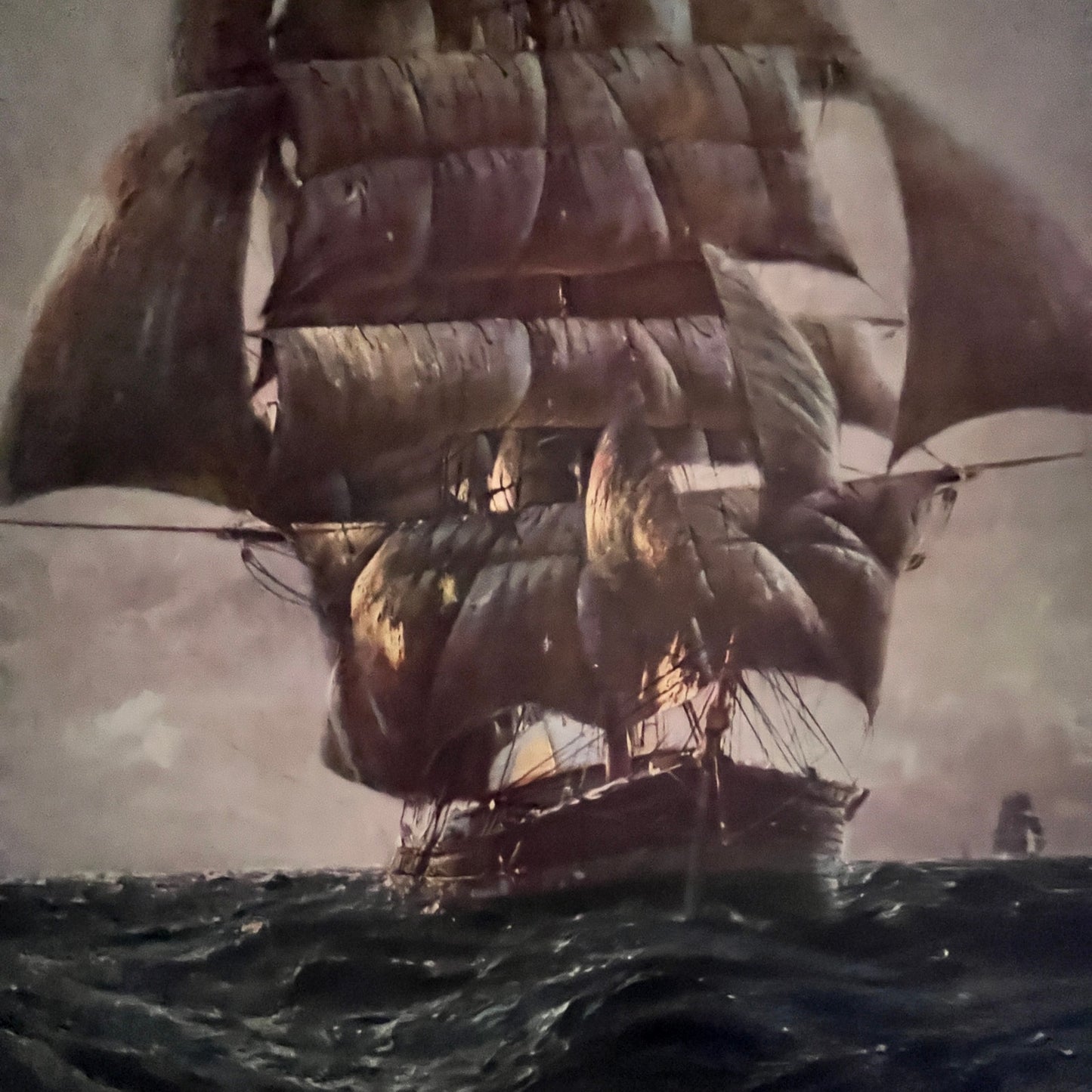 Hans Petersen Titled Homeward Bound Sailboat 12x16" Art Print FL1