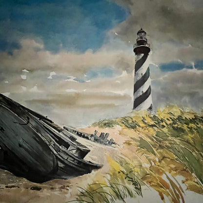 Cape Hatteras Light, Outer Banks - Phil Austin Lithograph 13x17" Art Print FL1