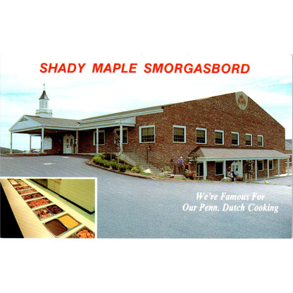 Shady Maple Smorgasbord East Earl Pennsylvania Dutch Country Postcard PD7