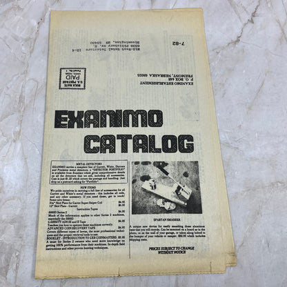 1982 - Exanimo Treasure Hunting Catalog Fremont Nebraska M11