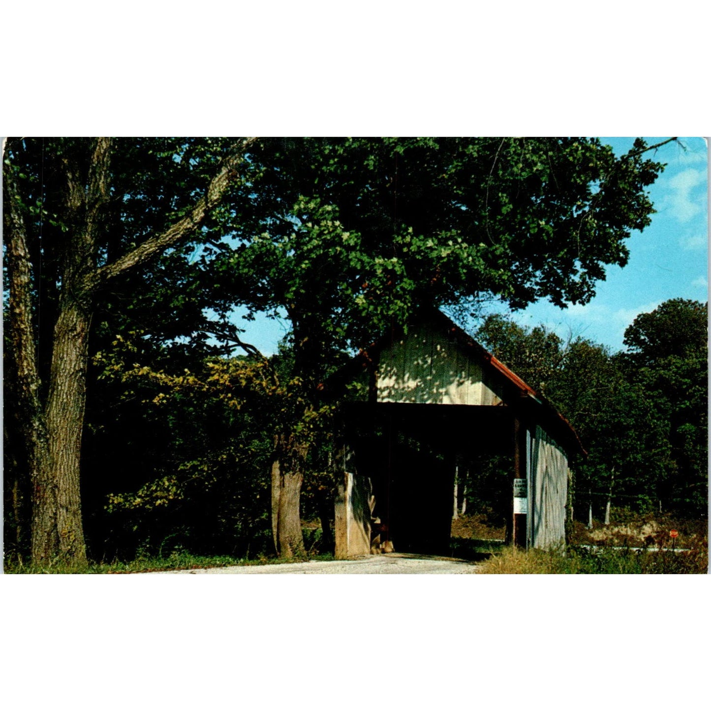Cox Bridge Bushy Fork Creola Ohio Covered Bridge Postcard PC6