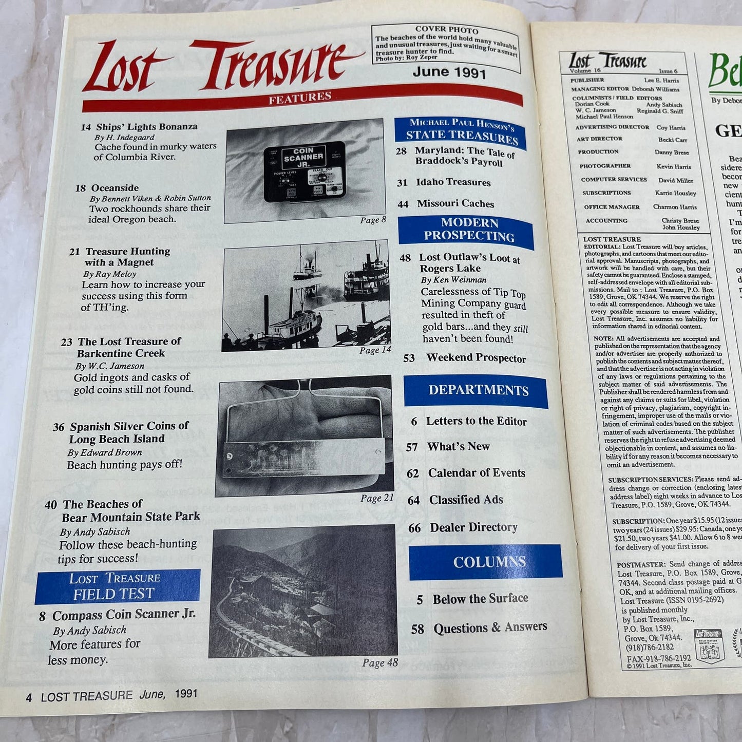 1991 June - Lost Treasure Magazine - Treasure Hunting Gold Prospecting M14