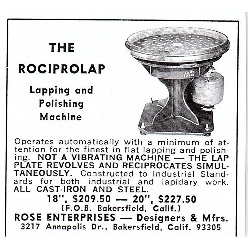 The Rociprolap Rose Enterprises Bakersfield California 1972 Ad AF8-M1