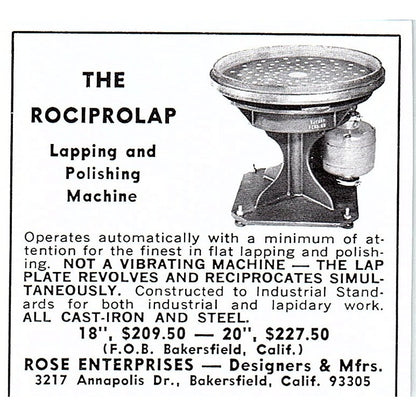 The Rociprolap Rose Enterprises Bakersfield California 1972 Ad AF8-M1