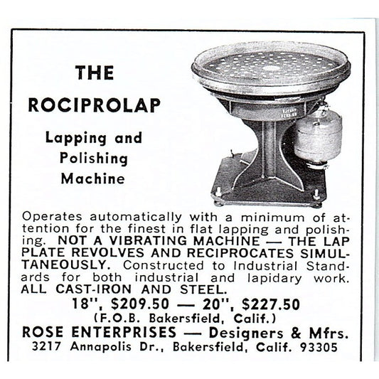 The Rociprolap Rose Enterprises Bakersfield California 1972 Ad AF8-M1