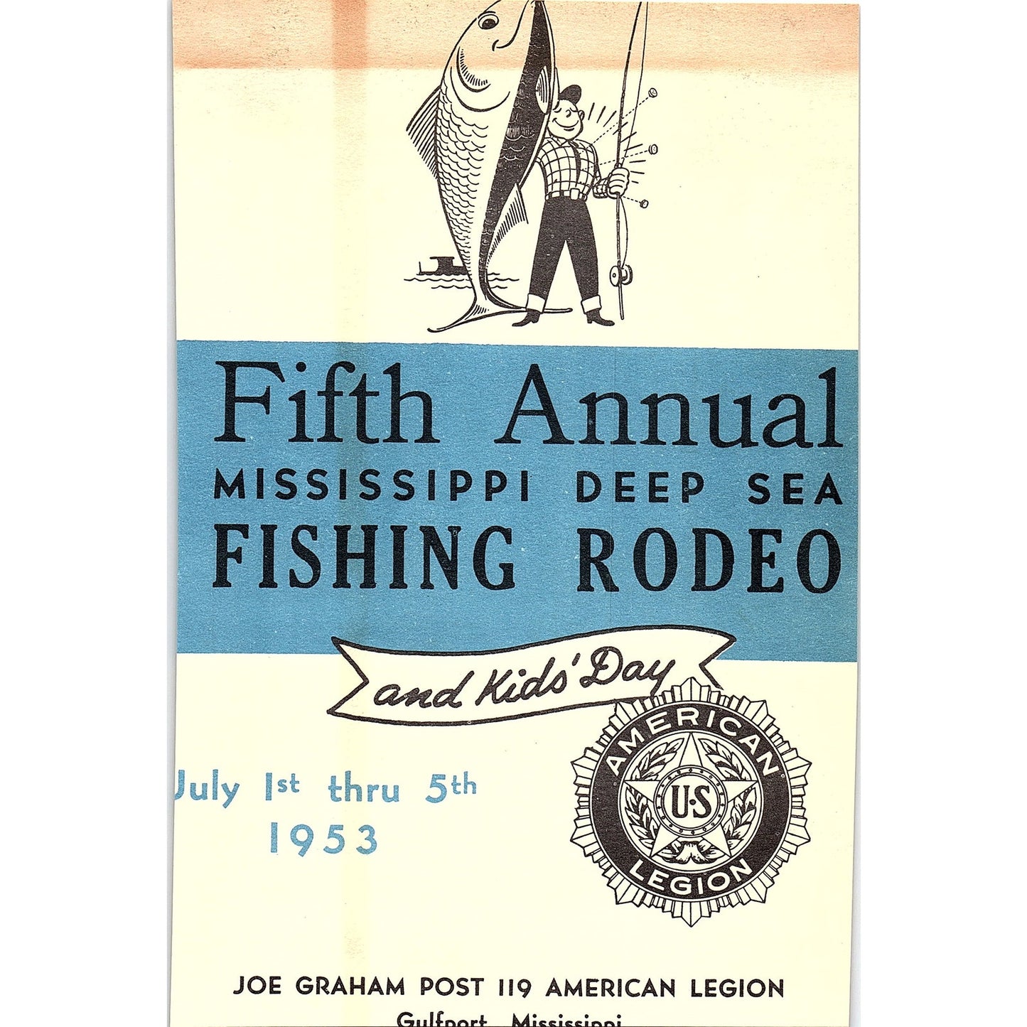 Gulfport Fishing Rodeo Welcome Announcement 1953 Gulfport MS Clipping AG9-3