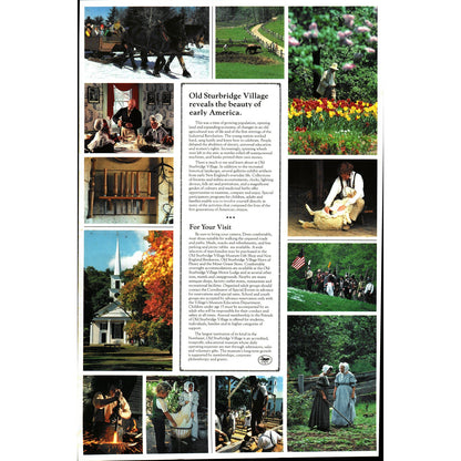 1970s Old Sturbridge Village MA Fold Out Travel Guide V1-1
