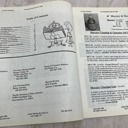 Action Mining Services 1988 Catalog Amalgamation & Leaching for Gold M19