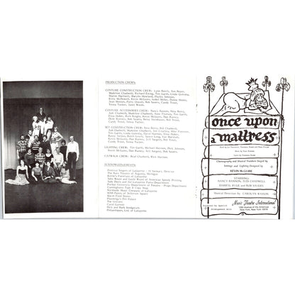 Once Upon a Mattress Civic Theatre of Lafayette Monon Depot 1983 Program AH9-1