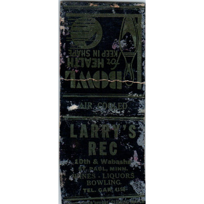 Larry's Rec Bowling St. Paul MN Vintage Matchbook Cover SD2-Y6