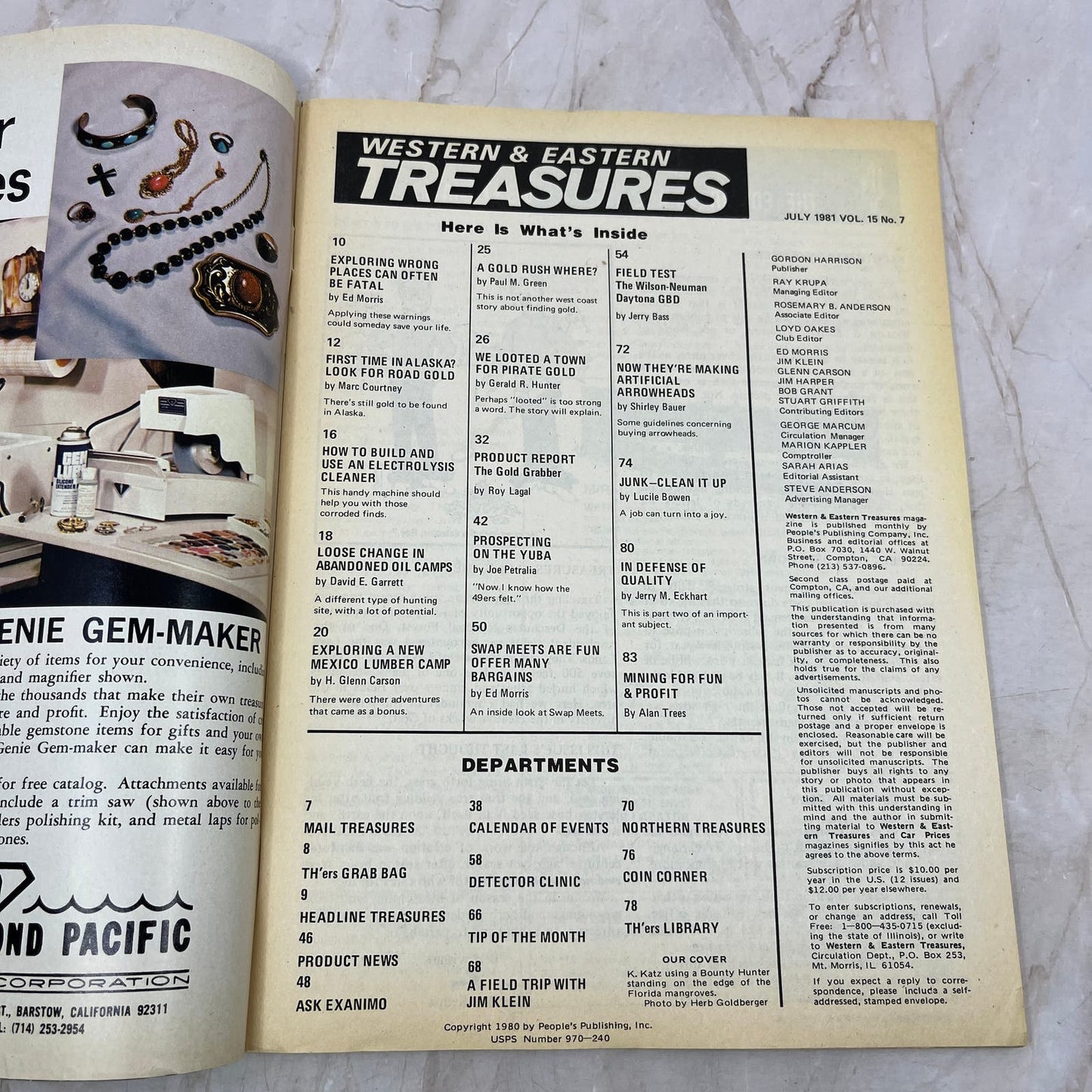 1981 July - Western & Eastern Treasures Magazine - Treasure Hunting Gold M13