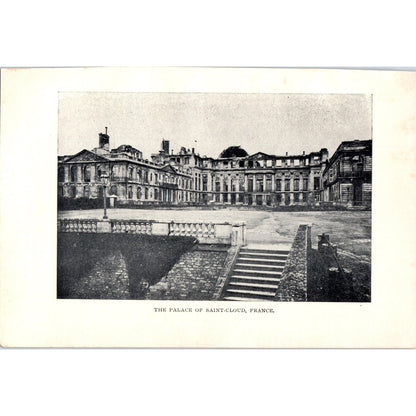 The Palace of Saint-Cloud France 1901 Original Print AD8-H7