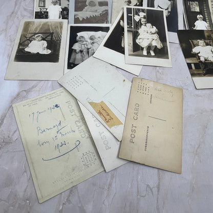 Huge Lot of Antique Early 1900s RPPC Postcards Mostly Children Portraits TI9