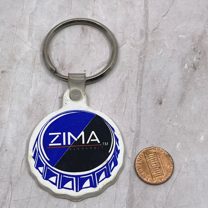 Vintage Zima Bottle Cap Rubber Keychain SF4