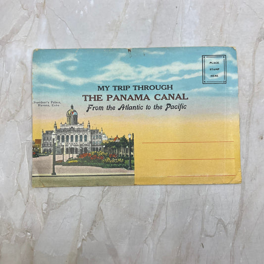 My Trip Through the Panama Canal Vintage Souvenir Folder Book Fold-Out TI8-S1