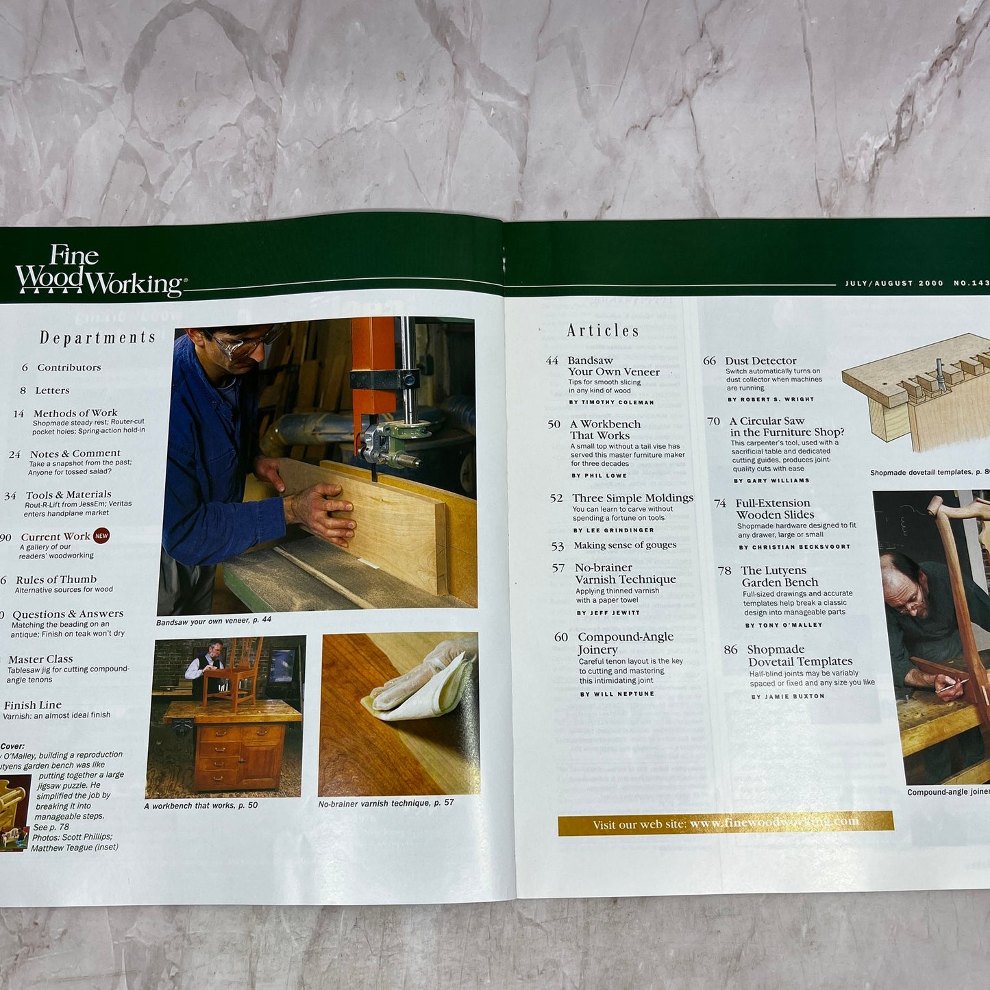 Classic Outdoor Bench - Aug 2000 No 143 Taunton's Fine Woodworking Magazine M33