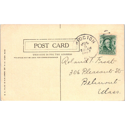 c1910 Arrival of the Tally-Ho at The Bridgton Maine Original Postcard PC10