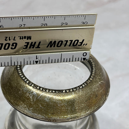 Vintage Sterling Silver And Glass Frank Whiting Toothpick Holder TL3