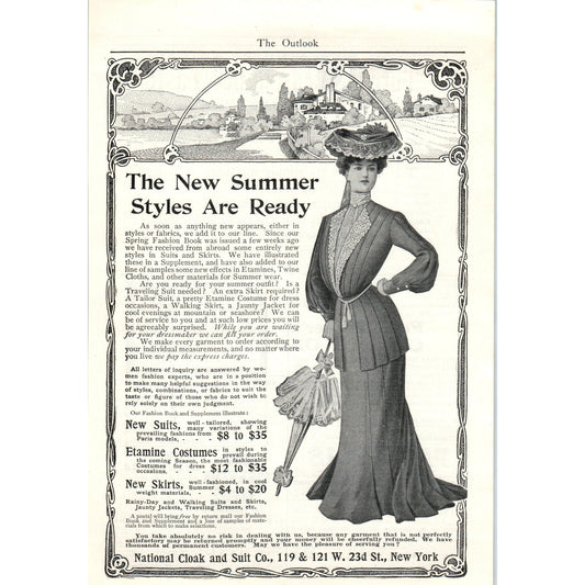 National Cloak and Suit Co Summer Styles New York 1903 Magazine Ad AF7-E4