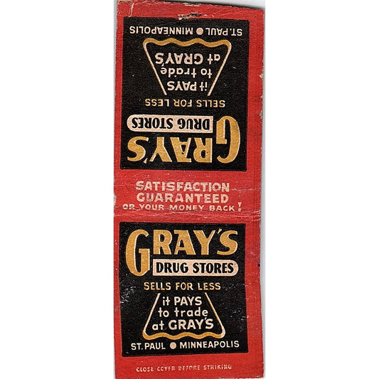 Gray's Drug Stores St. Paul Minneapolis Vintage Matchbook Cover SC7-Y4