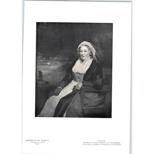 Portrait of Mrs. Campbell of Ballimore - Raeburn c1905 Art Print D16
