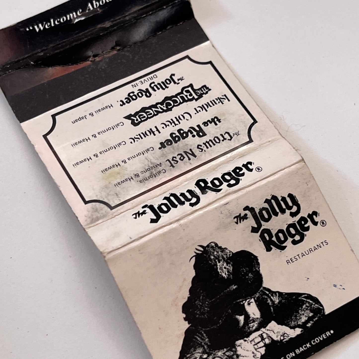 The Jolly Roger Restaurants Long Beach Vintage Matchbook Cover TB6-MB1-11