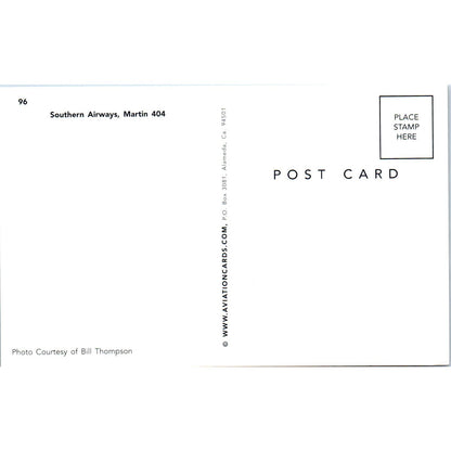 Southern Airways Martin 404 Vintage Postcard TG8-PC