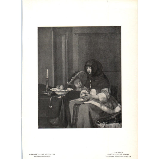 Woman Peeling Apples - Ter Borch c1905 Art Print D14
