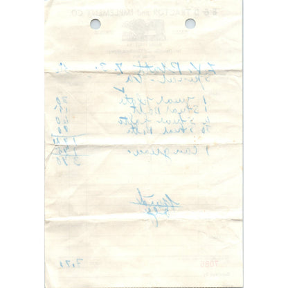 1956 B&D Tractor and Implement Co Ferguson System Martinsville Receipt AF1-RR5