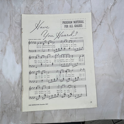 1937 All Grades Students Christmas Program Crafts Instructor Magazine Clip FL6-2