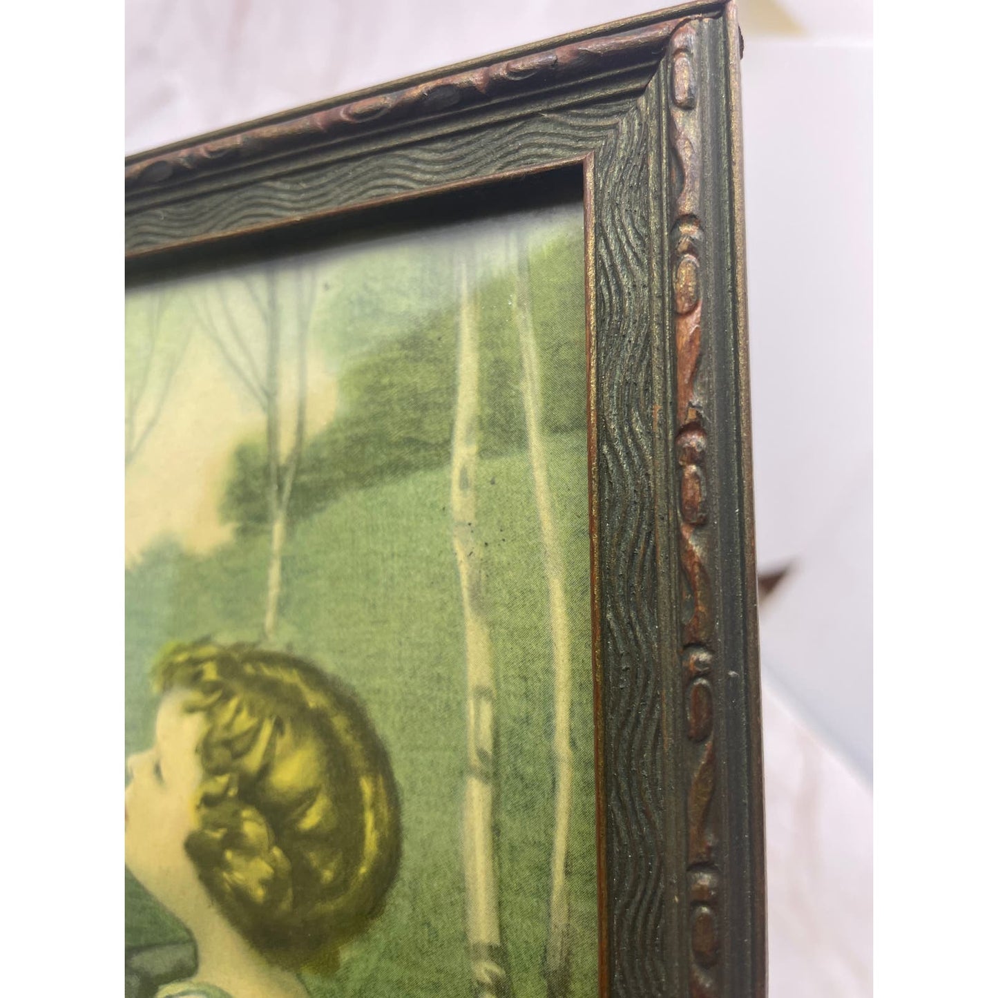 Framed Vintage Antique “Spring Song” Simon Glucklich Litho Print