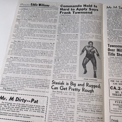 Mr M Stan Stasiak Kowalski May 26 1962 Wrestling Facts Program & Card V1-3