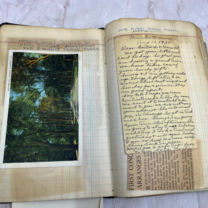 1937 Wedding Scrapbook Diary of Gertrude Barnum Harold Dahl Mankato MN TI9