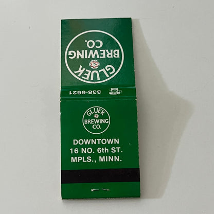 Gluek Brewing Co Minneapolis Minnesota Vintage Matchbook SC4-R7